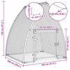 vidaXL Chicken Cage Silver 100x105x120 cm Galvanised Steel