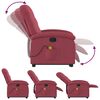 vidaXL Stand up Massage Recliner Chair Wine Red Fabric