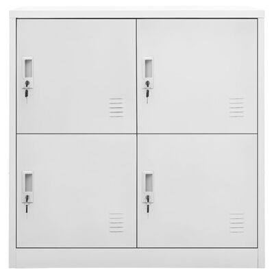 vidaXL Locker Cabinet Light Grey 90x45x92.5 cm Steel