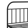 vidaXL Metal Bed Frame without Mattress with Headboard Black 193x203cm