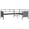 vidaXL Garden Corner Sofa Anthracite Steel and Textilene