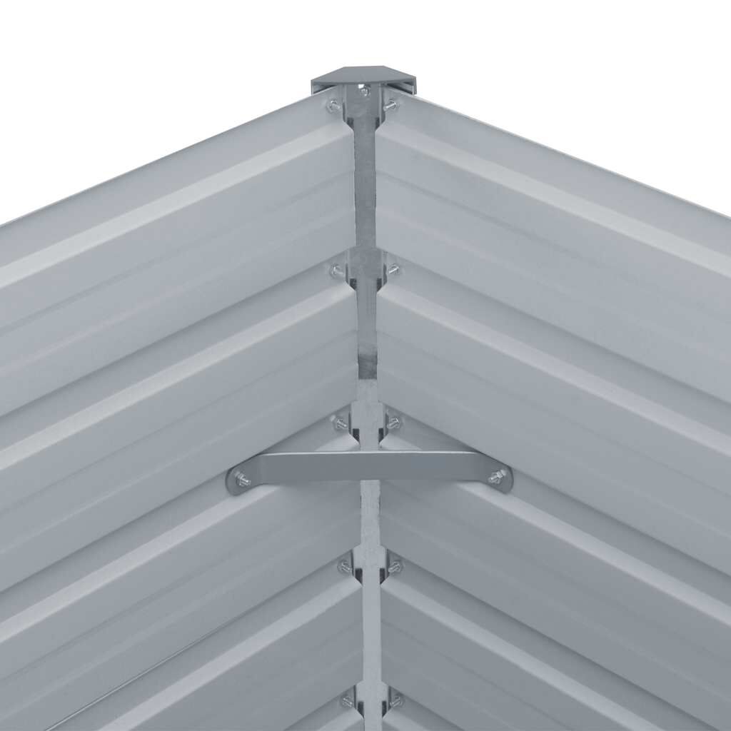 vidaXL Raised Garden Bed 160x80x45 cm Galvanised Steel Anthracite
