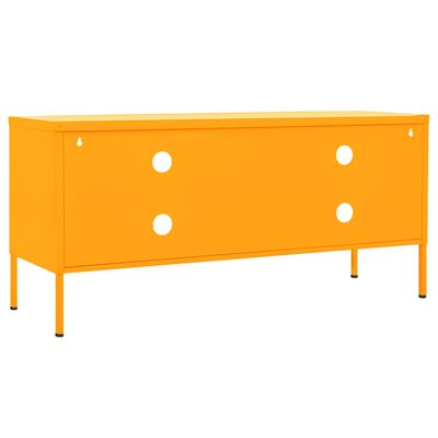 vidaXL TV Cabinet Mustard Yellow 105x35x50 cm Steel