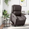 vidaXL Electric Stand up Recliner Chair Dark Brown Real Leather