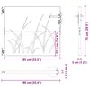 vidaXL Garden Gate 85x75 cm Corten Steel Grass Design