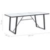 vidaXL Dining Table White 180x90x75 cm Tempered Glass