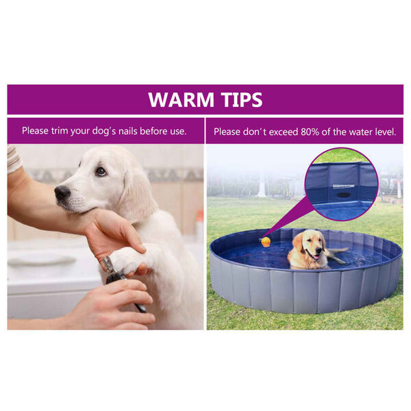 vidaXL Foldable Dog Swimming Pool Red 200x30 cm PVC