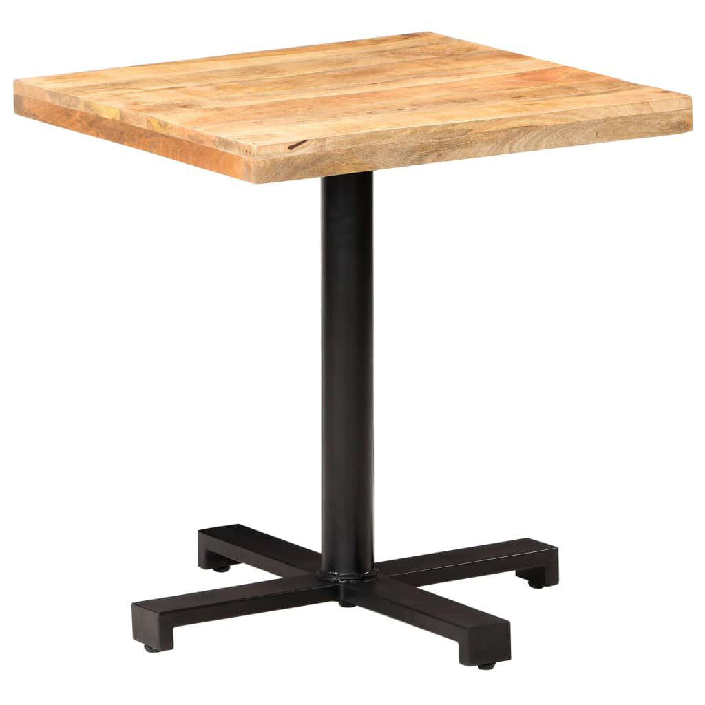 vidaXL Bistro Table Square 70x70x75 cm Rough Mango Wood