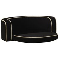 vidaXL Foldable Dog Sofa Black 73x67x26 cm Plush Washable Cushion