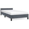 vidaXL Bed Frame without Mattress Dark Grey 100x203 cm Velvet