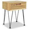 vidaXL Bedside Cabinet 40x30x50 cm Solid Teak