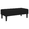 vidaXL Bench Black 113 x 57 x 39 cm Fabric