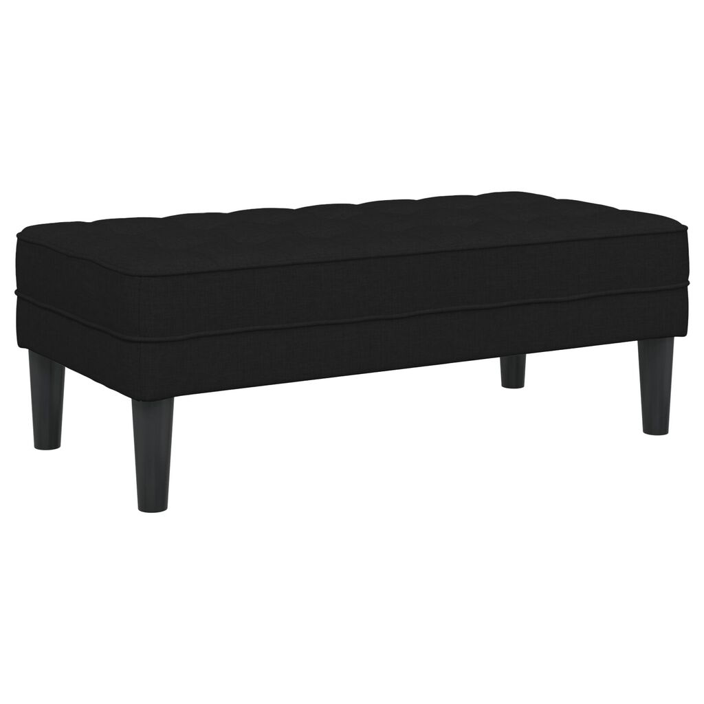 vidaXL Bench Black 113x57x39 cm Fabric