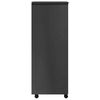 vidaXL Rolling Cabinet with Drawers MOSS Grey Solid Wood Pine