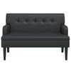 vidaXL Bench with Backrest Black 112x65.5x75 cm Faux Leather