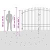 vidaXL Double Gate with Lock Grey 299.5 x 249.5 cm Steel