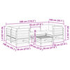 vidaXL 7 Piece Garden Sofa Set with Cushions Solid Wood Pine