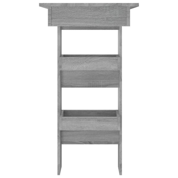 vidaXL Wall Bar Table Grey Sonoma 102x45x103.5 cm Engineered Wood