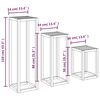 vidaXL 3 Piece Plant Stand Set Solid Wood Pine
