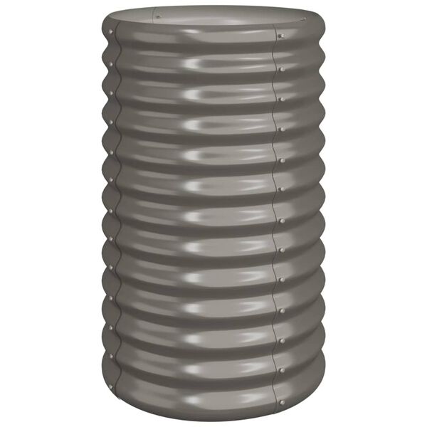 vidaXL Garden Planter Powder-coated Steel 40x40x68 cm Grey