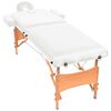vidaXL 2-Zone Folding Massage Table 10 cm Thick White