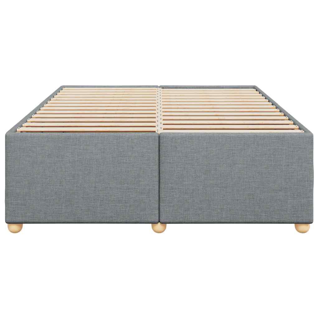vidaXL Bed Frame without Mattress Light Grey Full Fabric