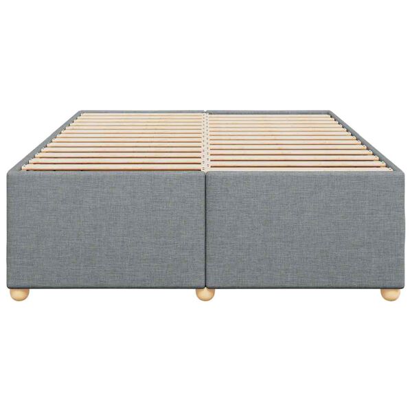 vidaXL Bed Frame without Mattress Light Grey Full Fabric