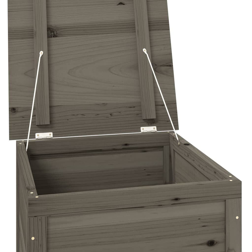 vidaXL Outdoor Cushion Box Anthracite 50x50x56 cm Solid Wood Fir