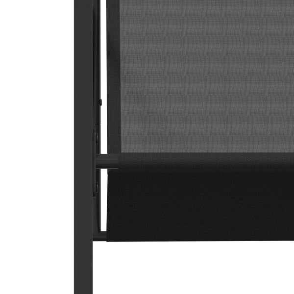vidaXL 9 Piece Garden Dining Set Black Textilene