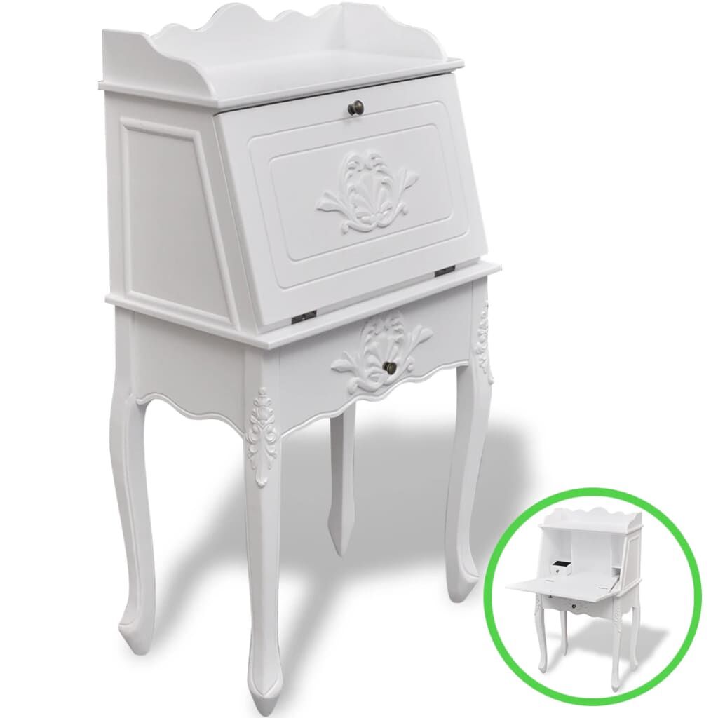 vidaXL Wooden French Secretary Desk