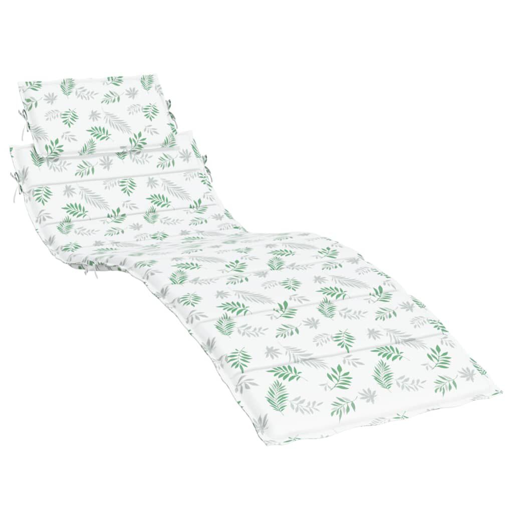 vidaXL Sun Lounger Cushion Leaf Pattern Oxford Fabric