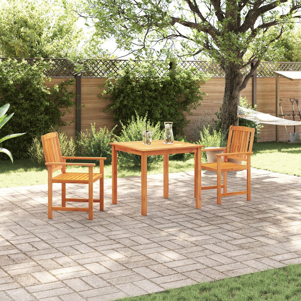 vidaXL 3 Piece Garden Dining Set Made of Solid Acacia Wood