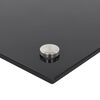 vidaXL Kitchen Backsplashes 2 pcs Black 70x60 cm Tempered Glass