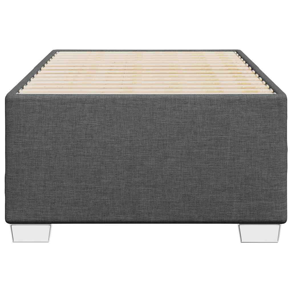 vidaXL Bed Frame without Mattress Dark Grey Twin Fabric