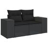 vidaXL 8 Piece Garden Sofa Set with Cushions Brown Poly Rattan