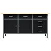 vidaXL Workbench Black 160x60x85 cm Steel