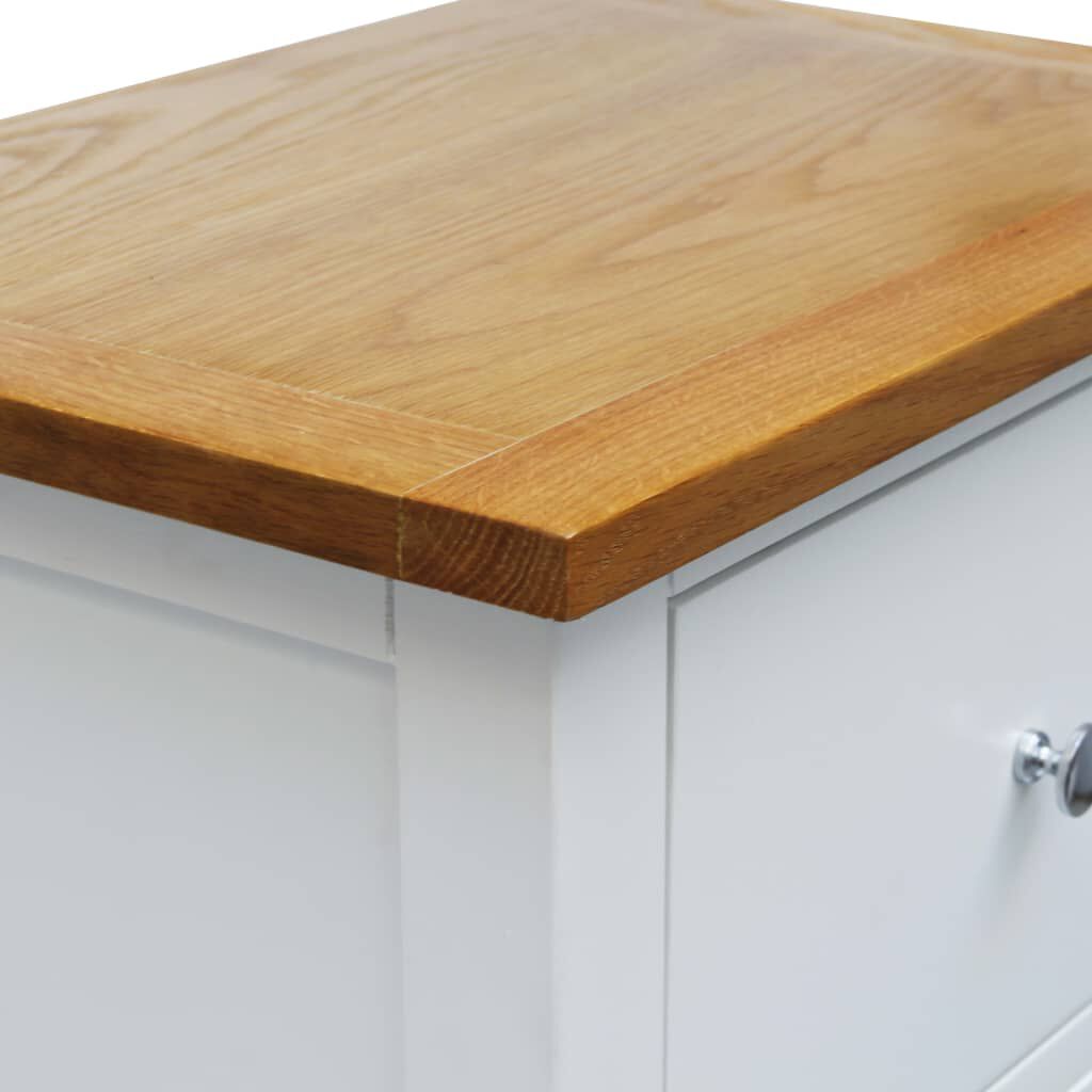 vidaXL Nightstands 2 pcs 36x30x47 cm Solid Oak Wood