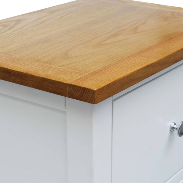 vidaXL Nightstands 2 pcs 36x30x47 cm Solid Oak Wood