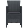 vidaXL Garden Chair 2 pcs Anthracite 53 x 49 x 85 cm Polypropylene