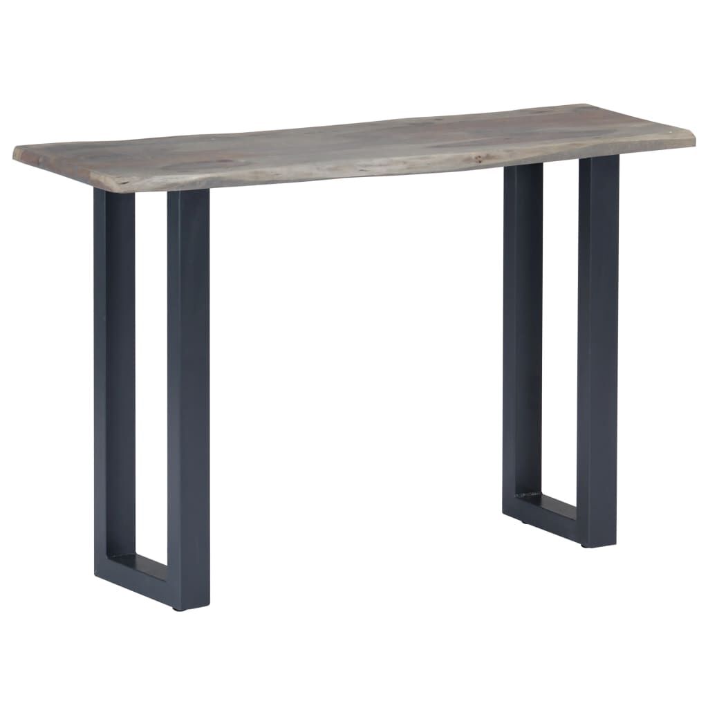vidaXL Console Table Grey 115x35x76 cm Solid Aacia Wood and Iron
