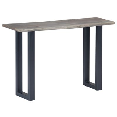vidaXL Console Table Grey 115x35x76 cm Solid Aacia Wood and Iron