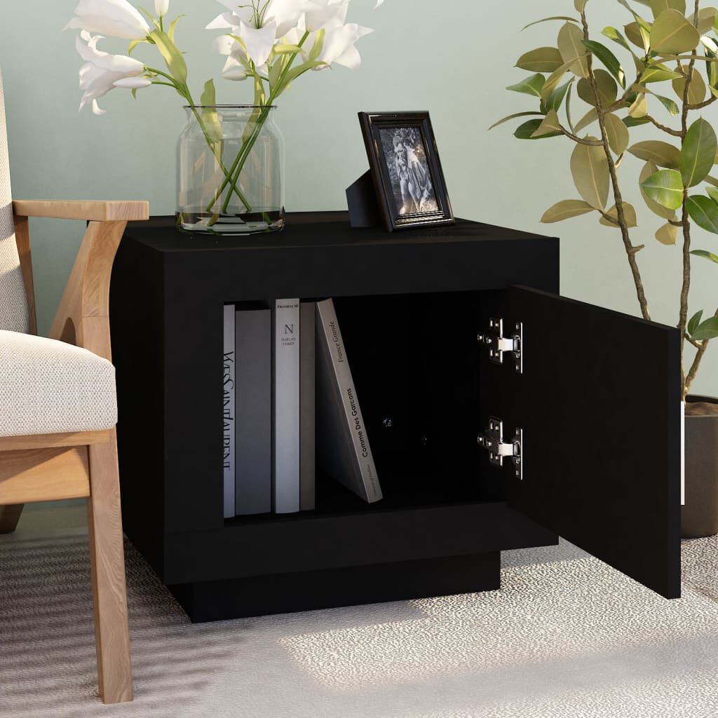 vidaXL Coffee Table Black 51x50x45 cm Engineered Wood