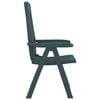 vidaXL Garden Reclining Chairs 2 pcs Green PP