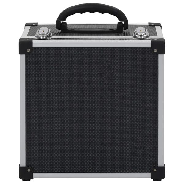 vidaXL CD Case for 40 CDs Aluminium ABS Black