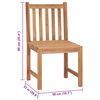 vidaXL Garden Chairs 4 pcs with Cushions Solid Teak Wood