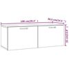vidaXL Wall Cabinet Black 100x36.5x35 cm Engineered Wood