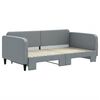 vidaXL Daybed with Trundle without Mattress Light Grey 100x190 cm