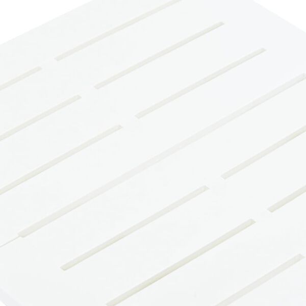 vidaXL Folding Garden Table White 45x43x50 cm Plastic