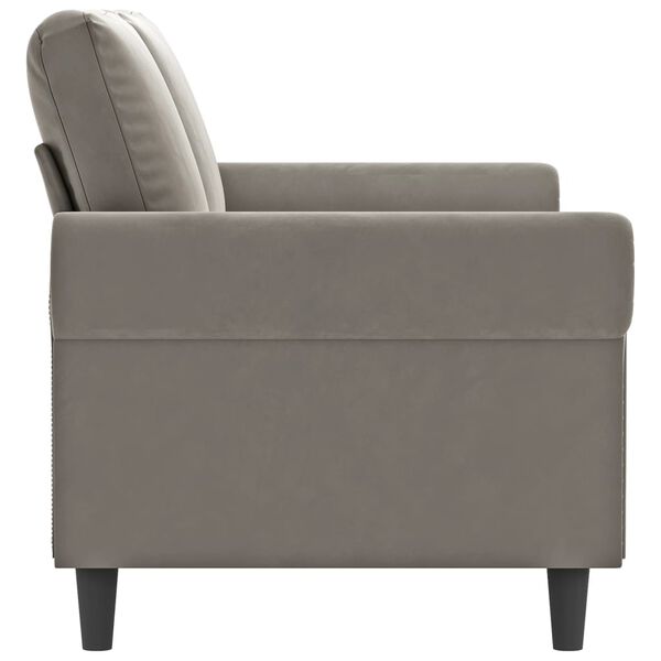 vidaXL 2-Seater Sofa Light Grey 140 cm Velvet