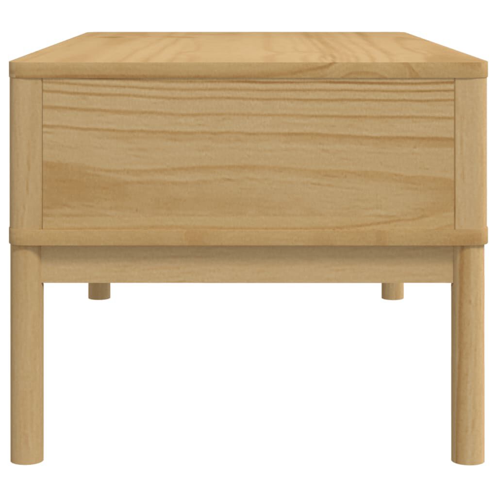 vidaXL Coffee Table FLORO Wax Brown 99x55.5x45 cm Solid Pine Wood